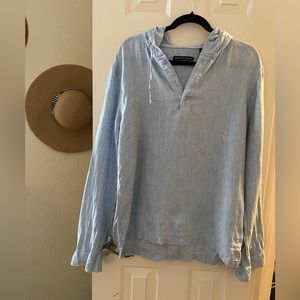 *Offers Welcomed* Saks Fifth Ave Womens 4 Hooded Top 100% Linen